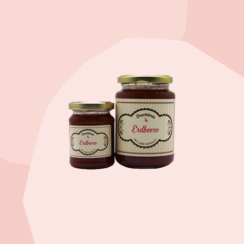 Fruchteria Fruchtaufstrich Marmelade Erdbeere Feinkost Online Shop Feinkostladen Köln Geschenke Delikatessen Manufakturen vegan Frühstück