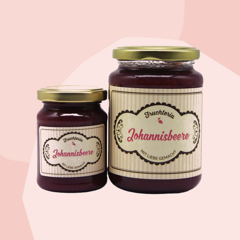 Fruchtaufstrich Johannisbeere Feinkost Fruchteria Delikatessen Marmelade Manufakturen Geschenke Online Shop Feinkostladen Spezialitäten vegan Köln