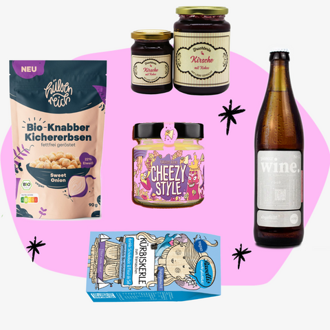 Geschenkbox vegan Feinkost Delikatessen Spezialitäten Feinkostladen Köln Geschenke Online Shop Geschenkset mit Alkohol