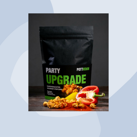 Party Upgrade Grillgemüse Popcorn mit Paprika Pottkorn Feinkost Delikatessen Manufakturen Spezialitäten Online Shop Feinkostladen Geschenke Köln